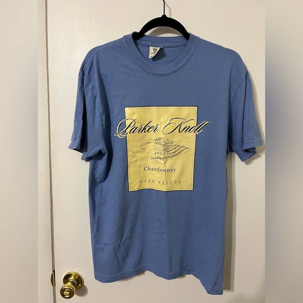 Comfort Colors Blue Tee with Yellow Graphic
